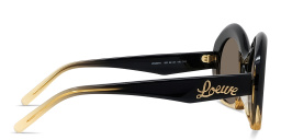 Shop LOEWE Curvy Round Sunglasses in Brown online.