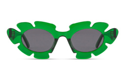 LOEWE Curvy Black Cat-Eye Sunglasses in Transparent Green – Product Photo 1