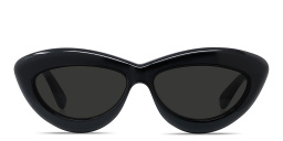 LOEWE Curvy Black Cat-Eye Sunglasses in Black – Product Photo 1