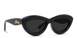 LOEWE Curvy Black Cat-Eye Sunglasses in Black – Product Photo 4