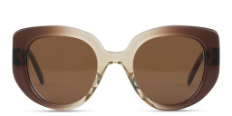 LOEWE Curvy Blue Butterfly Sunglasses in Transparent Gradient Brown – Product Photo 1