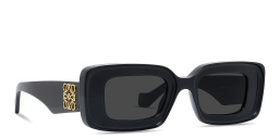LOEWE Anagram Black Rectangular Sunglasses in Black – Product Photo 4