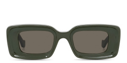 LOEWE Anagram Black Rectangular Sunglasses in Solid khaky – Product Photo 1