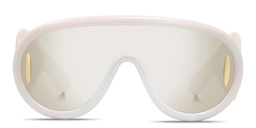 LOEWE Anagram White Mask Sunglasses in Holographic White – Product Photo 1