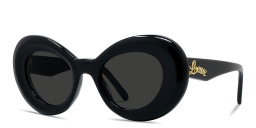 LOEWE Curvy Black Butterfly Sunglasses in Solid Black – Product Photo 2