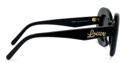 LOEWE Curvy Black Butterfly Sunglasses in Solid Black – Product Photo 3