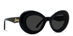 LOEWE Curvy Black Butterfly Sunglasses in Solid Black – Product Photo 4