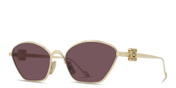 Shop LOEWE 3D Anagram Cat-Eye Sunglasses in Gold online.