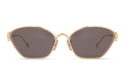 نظارات شمسية واسعة طراز بترفلاي بشعار أناغرام من لويفي بلون ذهبي - صورة المنتج 1