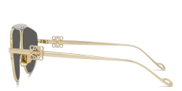 Shop LOEWE Anagram Yellow Pilot Sunglasses in Gold online.