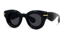 LOEWE Signature Black Pantos Sunglasses in Solid Black – Product Photo 2