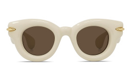 LOEWE Signature Black Pantos Sunglasses in Solid Cream – Product Photo 1