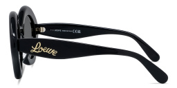 Shop LOEWE Curvy Black Irregular Sunglasses in Black online.