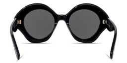 Shop LOEWE Curvy Black Irregular Sunglasses in Black online.