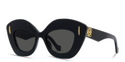 LOEWE Anagram Black Cat-Eye Sunglasses in Shiny Black – Product Photo 2