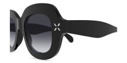 ALAIA Petal-Embellished Oversized Square Sunglasses in Black – Product Photo 3
