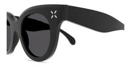 ALAIA Petal-Embellished Cat-Eye Sunglasses in Black – Product Photo 3