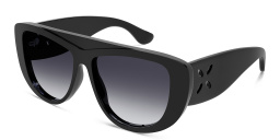 Shop ALAIA Petal Cut-Out Cat-Eye Sunglasses in Black online.