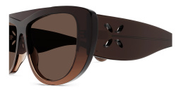 Shop ALAIA Petal Cut-Out Cat-Eye Sunglasses in Brown online.