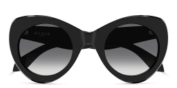 ALAIA Logo Oversized Cat-Eye Sunglasses in Black – Product Photo 1