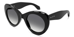 ALAIA Logo Oversized Cat-Eye Sunglasses in Black – Product Photo 2