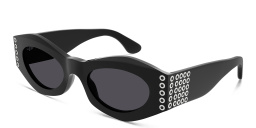 Shop ALAIA Eyelet-Embellished Cat-Eye Sunglasses in Black online.
