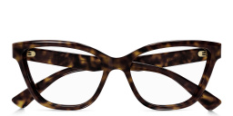 Shop GUCCI Wide Cat-Eye Eyeglasses in Havana online.