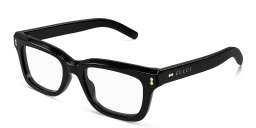 GUCCI Rivetto Rectangle Eyeglasses in Black – Product Photo 2
