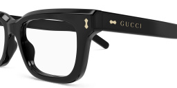 GUCCI Rivetto Rectangle Eyeglasses in Black – Product Photo 3
