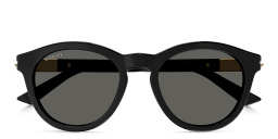 GUCCI Web Ingot Round Sunglasses in Black – Product Photo 1