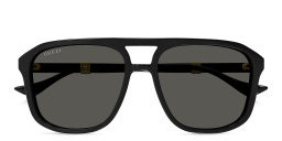 Shop GUCCI Running Web Aviator Sunglasses in Black online.
