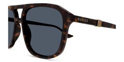 Shop GUCCI Running Web Aviator Sunglasses in Havana online.