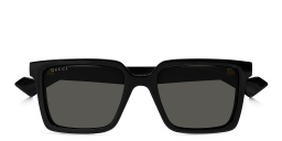 Shop GUCCI GG Generation Light Rectangle Sunglasses in Black online.