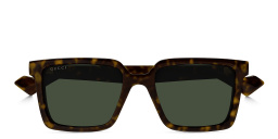 Shop GUCCI GG Generation Light Rectangle Sunglasses in Havana online.