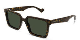 Shop GUCCI GG Generation Light Rectangle Sunglasses in Havana online.