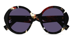 Shop GUCCI GUCCI Re-Ace Collection Oversized Round Sunglasses in Black online.