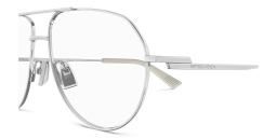 BOTTEGA VENETA Split Unisex Wide Aviator Eyeglasses in Silver – Product Photo 3