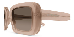 SAINT LAURENT Sunrise Unisex Rectangle Sunglasses in Orange – Product Photo 3