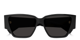 نظارات شمسية مستطيلة بالشعار المثلّث من بوتيغا فينيتا بلون أسود - صورة المنتج 1