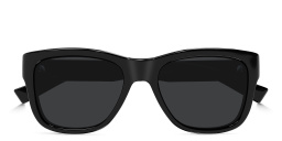 SAINT LAURENT Script Square Sunglasses in Black – Product Photo 1