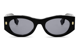 FENDI Roma Oval Sunglasses in Black – Product Photo 1
