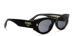 FENDI Roma Oval Sunglasses in Black – Product Photo 4