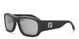 FENDI FF Logo Rectangle Sunglasses in Grey – Product Photo 2