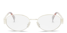 Metal Triomphe Silver Oval Eyeglasses من سيلين بلون ذهبي فاتح - صورة المنتج 1