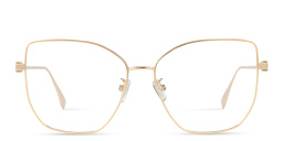 FENDI Baguette Gold Irregular Eyeglasses in Gold – Product Photo 1