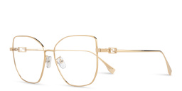 FENDI Baguette Gold Irregular Eyeglasses in Gold – Product Photo 2
