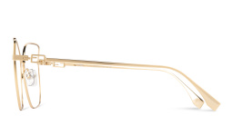 FENDI Baguette Gold Irregular Eyeglasses in Gold – Product Photo 3