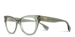 Shop FENDI Roma Cat-Eye Eyeglasses in Transparent Green online.