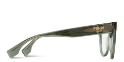 Shop FENDI Roma Cat-Eye Eyeglasses in Transparent Green online.