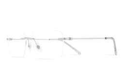 تسوق نظارات طبية واسعة غير منتظمة بدون إطار EYE'M بلون فضي أونلاين.